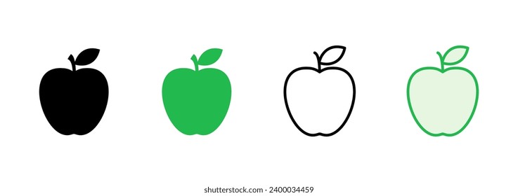 Apple icon set. Apple vector icon. apple symbols for your web design.