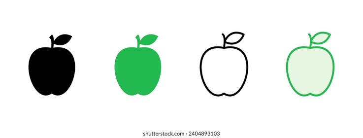 Apple icon set. Apple vector icon. apple symbols for your web design.