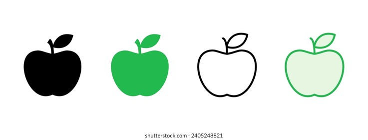 Apple icon set. Apple vector icon. apple symbols for your web design.