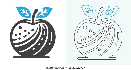 Apple icon set. Apple vector icon. apple symbols for your web design. Icon logo, app, UI. Apple Icon Vector illustration