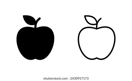 Apple-Symbolsatz. Apple Vektor-Symbol. Apple-Symbole für Ihr Webdesign.