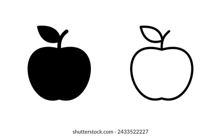 Apple icon set. Apple vector icon. apple symbols for your web design.