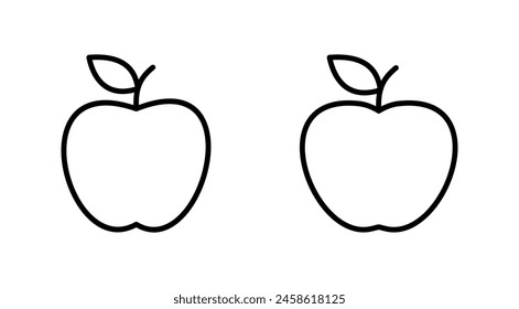 Conjunto de iconos de Apple. Icono del Vector de Apple. símbolos de Apple para tu Diseño web.