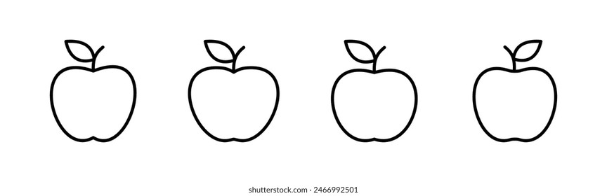 Apple icon set. Apple vector icon. apple symbols for your web design.