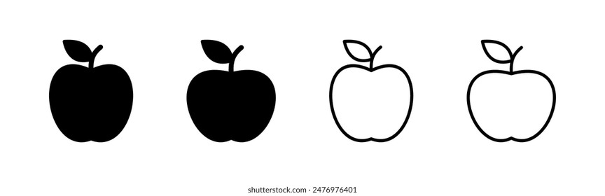 Apple icon set. Apple vector icon. apple symbols for your web design.