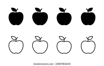 Apple icon set. Apple vector icon. apple symbols for your web design.