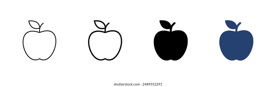 Apple icon set. Apple vector icon. apple symbols for your web design.