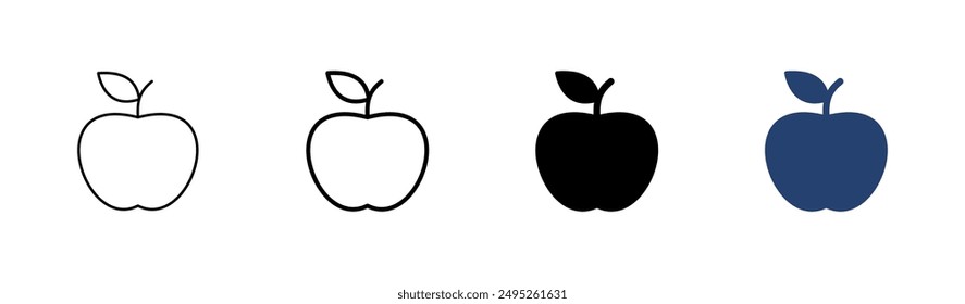 Conjunto de iconos de Apple. Icono del Vector de Apple. símbolos de Apple para tu Diseño web.