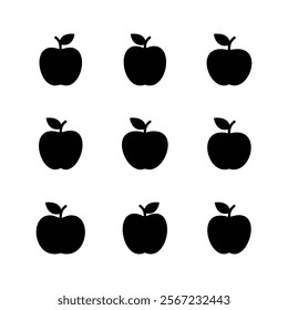Apple icon set. Apple vector icon. apple symbols for your web design.
