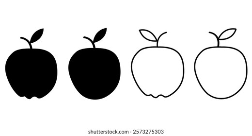 Apple icon set. Apple vector icon. apple symbols for your web design.