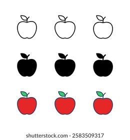 Apple icon set. Apple vector icon. apple symbols for your web design.