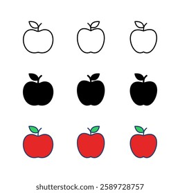 Apple icon set. Apple vector icon. apple symbols for your web design.