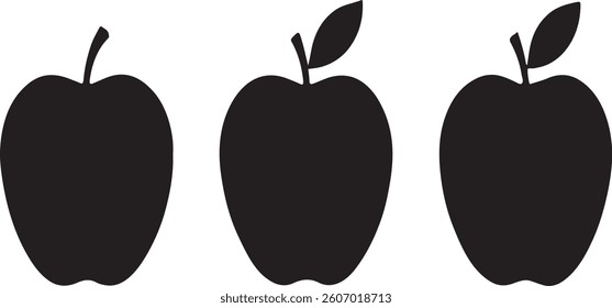 Apple icon set. Apple vector icon. apple symbols for your web design.