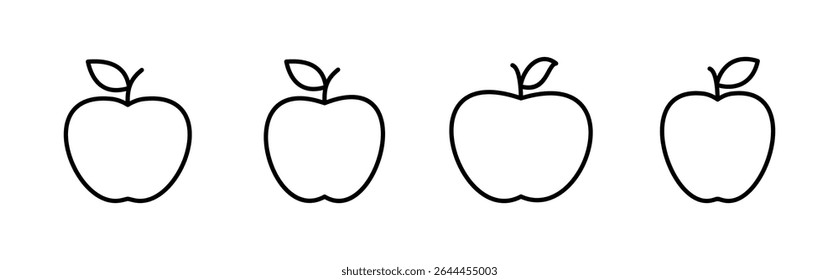 Apple icon set. Apple vector icon. apple symbols for your web design.