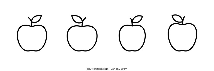 Apple icon set. Apple vector icon. apple symbols for your web design.