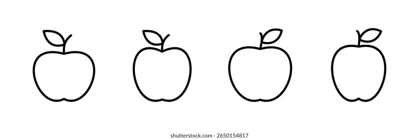 Conjunto de iconos de Apple. Icono de Vector de manzana. símbolos de manzana para su Diseño web.