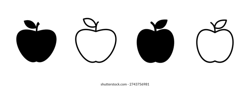 Apple icon set. Apple vector icon. apple symbols for your web design.