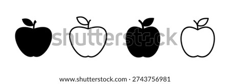 Apple icon set. Apple vector icon. apple symbols for your web design.