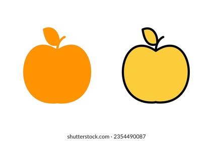 Icono de Apple para aplicación web y móvil. Símbolo de Apple y símbolos para diseño web.
