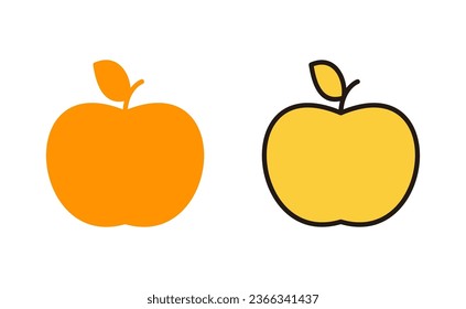 Apple Icon Set für Web- und Mobile-App. Apple-Zeichen und Symbole für Webdesign.