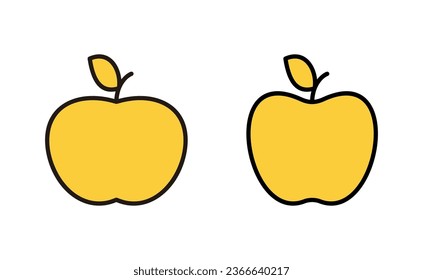Icono de Apple para aplicación web y móvil. Símbolo de Apple y símbolos para diseño web.
