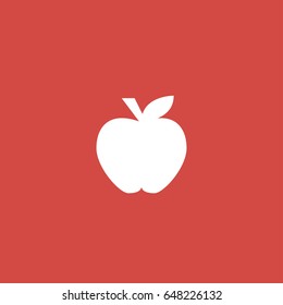 apple icon. sign design. red background