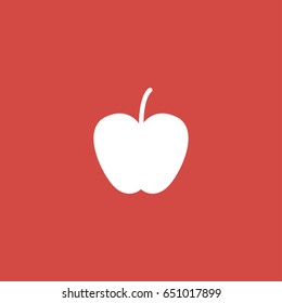 apple icon. sign design. red background