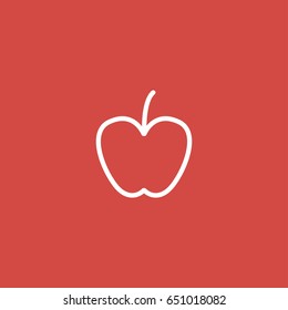 apple icon. sign design. red background