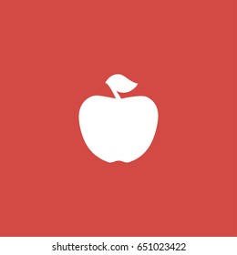 apple icon. sign design. red background