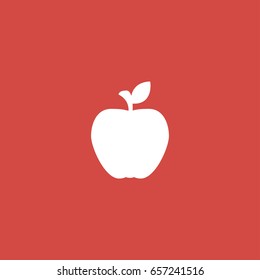 apple icon. sign design. red background