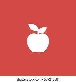 apple icon. sign design. red background