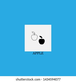apple icon sign signifier vector