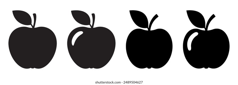 Apple icon. Apple sign symbol for web site and app design.