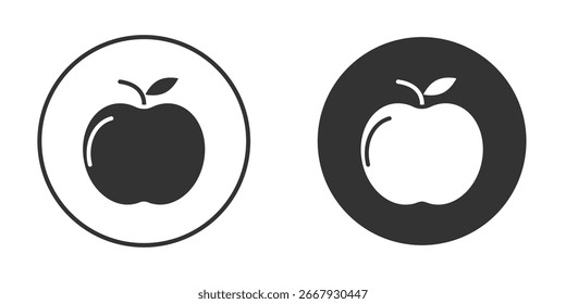 Apfelsymbol Silhouette Symbol. Vektorgrafik einzeln