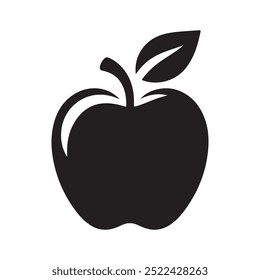 Apple icon silhouette vector art illustration