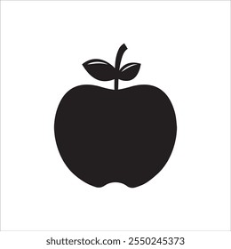 Apple icon silhouette vector art design