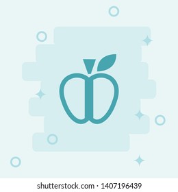 Apple Icon. Simple icon, blue colored icon illustration.