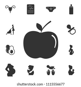 Apple icon. Simple element illustration. Apple symbol design from Pregnancy collection set. Can be used for web and mobile on white background