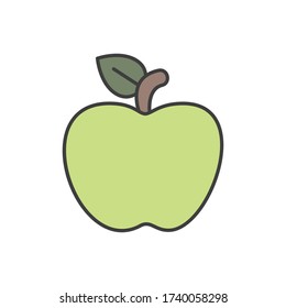 Apple icon. Simple outline colored vector of amusement icons for ui and ux, website or mobile application