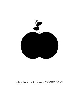 Apple icon. Simple outline vector of education set for UI and UX, website or mobile application