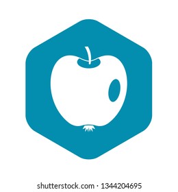 Apple icon in simple style isolated vector illustration