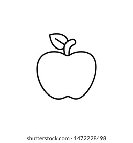 Apple icon. Simple thin line, outline vector of autumn icons for ui and ux, website or mobile application