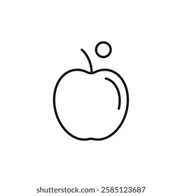 Apple icon. simple thin line vector icon