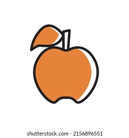 Apple Icon Simple Vector Illustration