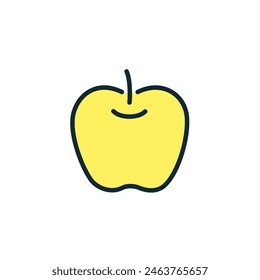 Icono de Apple. Simple Ilustración vectorial.