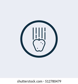 Apple icon in single color. Food fruit healthy lifestyle diet sweet school snack