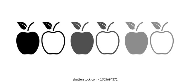 Icono de Apple diseño plano de ilustración vectorial.
