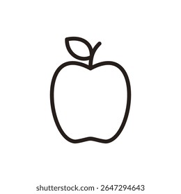 Símbolo de icono de manzana para App y Sitios web. Signo de manzana y símbolos para el Diseño web.