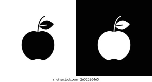 Apple icon symbol collection. Flat vector stock illustration.