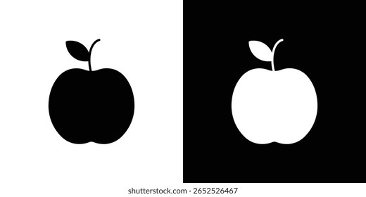 Apple icon symbol collection. Flat vector stock illustration.